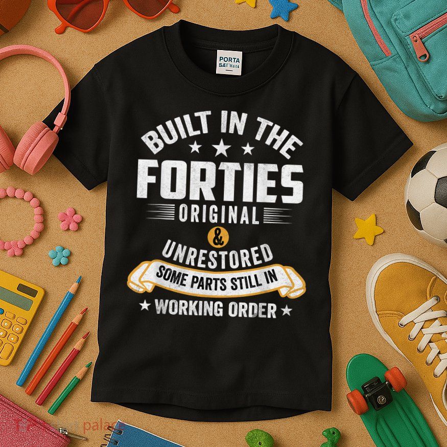 Built In The Forties Built In The 40s Birthday Kids T-Shirt
