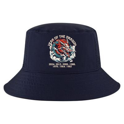 Born In The Lunar Year Of Dragon Wood Dragon 2024 Chinese Cool Comfort Performance Bucket Hat