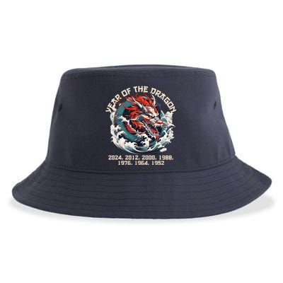 Born In The Lunar Year Of Dragon Wood Dragon 2024 Chinese Sustainable Bucket Hat