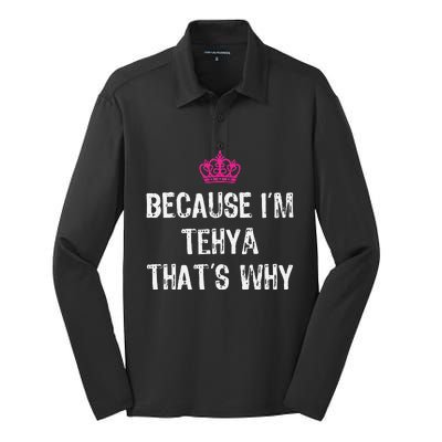 Because IM Tehya ThatS Why Silk Touch Performance Long Sleeve Polo