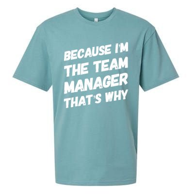 Because I'm The Team Manager That's Why Sueded Cloud Jersey T-Shirt