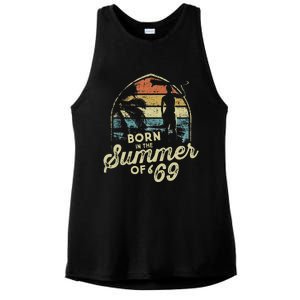 Born In The Summer Of 69 54th Birthday Gifts Funny 1969 Bday Ladies PosiCharge Tri-Blend Wicking Tank