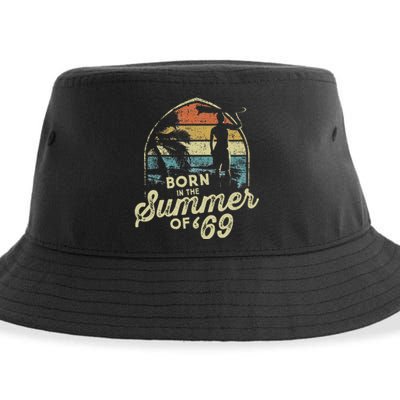 Born In The Summer Of 69 54th Birthday Gifts Funny 1969 Bday Sustainable Bucket Hat