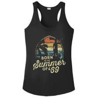 Born In The Summer Of 69 54th Birthday Gifts Funny 1969 Bday Ladies PosiCharge Competitor Racerback Tank