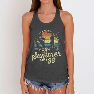 Born In The Summer Of 69 54th Birthday Gifts Funny 1969 Bday Women's Knotted Racerback Tank