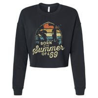 Born In The Summer Of 69 54th Birthday Gifts Funny 1969 Bday Cropped Pullover Crew