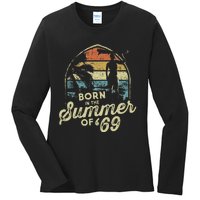 Born In The Summer Of 69 54th Birthday Gifts Funny 1969 Bday Ladies Long Sleeve Shirt