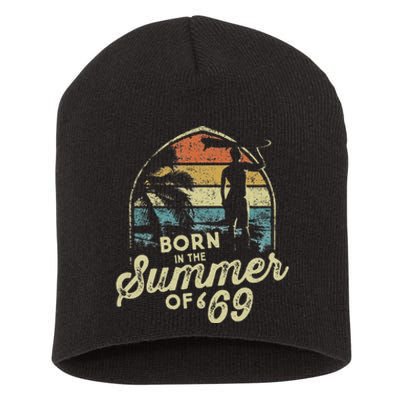 Born In The Summer Of 69 54th Birthday Gifts Funny 1969 Bday Short Acrylic Beanie