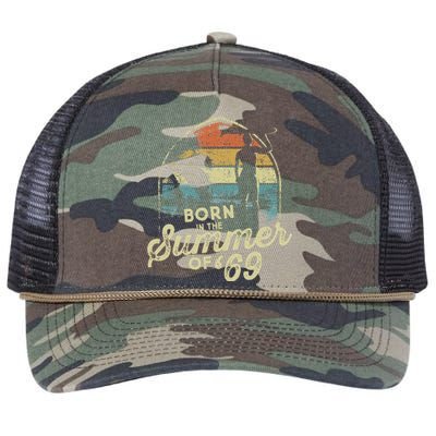 Born In The Summer Of 69 54th Birthday Gifts Funny 1969 Bday Retro Rope Trucker Hat Cap