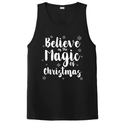 Believe In The Magic Of Christmas Funny Christmas Funny Gift PosiCharge Competitor Tank