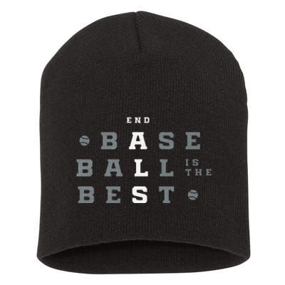 Baseball Is The Best End Als Short Acrylic Beanie