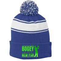 Bogey Is The New Par Golf Stripe Pom Pom Beanie