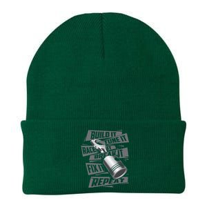 Build It Tune It Race It Break It Race Car Enthusiast Knit Cap Winter Beanie