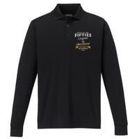 Built In The Fifties Built In The 50s Birthday Performance Long Sleeve Polo