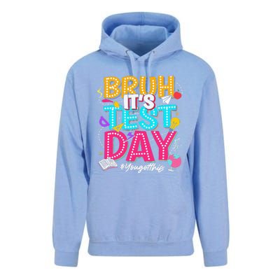 Bruh It’S Test Day You Got This Testing Day Teacher Students Unisex Surf Hoodie