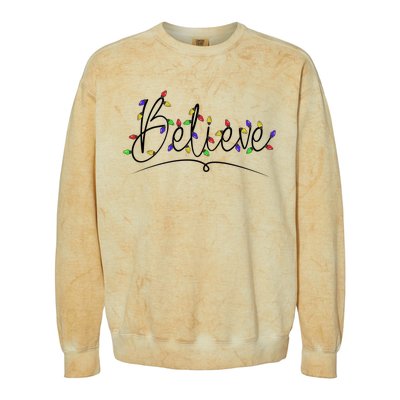 Believe In The Magic Of Christmas Festive Graphic Gift Colorblast Crewneck Sweatshirt