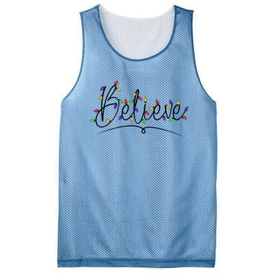 Believe In The Magic Of Christmas Festive Graphic Gift Mesh Reversible Basketball Jersey Tank