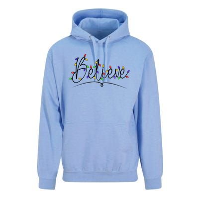 Believe In The Magic Of Christmas Festive Graphic Gift Unisex Surf Hoodie