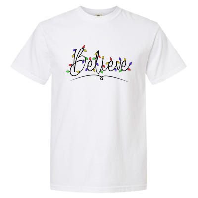 Believe In The Magic Of Christmas Festive Graphic Gift Garment-Dyed Heavyweight T-Shirt