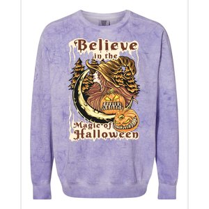 Believe In The Magic Of Halloween Colorblast Crewneck Sweatshirt