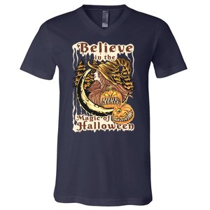 Believe In The Magic Of Halloween V-Neck T-Shirt