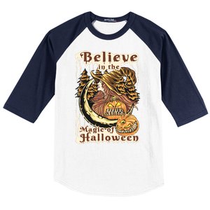 Believe In The Magic Of Halloween Baseball Sleeve Shirt