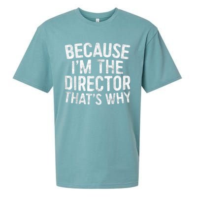 Because Im The Director Thats Why Funny Sueded Cloud Jersey T-Shirt