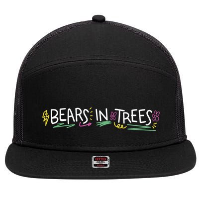 Bears In Trees Ocean 7 Panel Mesh Trucker Snapback Hat