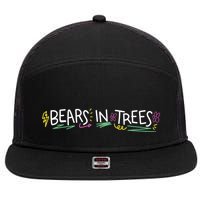 Bears In Trees Ocean 7 Panel Mesh Trucker Snapback Hat