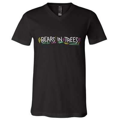Bears In Trees Ocean V-Neck T-Shirt