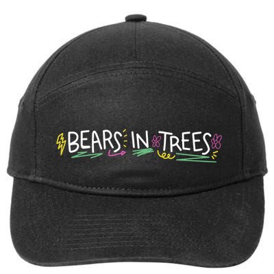 Bears In Trees Ocean 7-Panel Snapback Hat