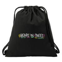 Bears In Trees Ocean Drawstring Bag