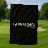 Bears In Trees Ocean Golf Towel