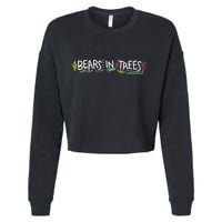 Bears In Trees Ocean Cropped Pullover Crew