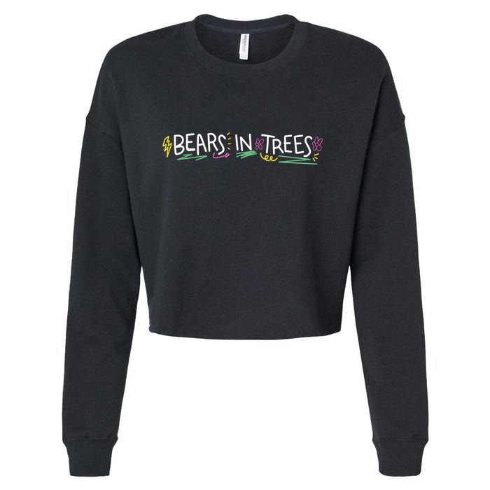 Bears In Trees Ocean Cropped Pullover Crew