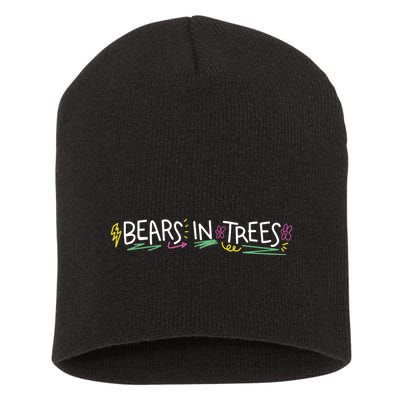 Bears In Trees Ocean Short Acrylic Beanie
