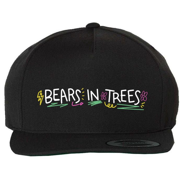 Bears In Trees Ocean Wool Snapback Cap