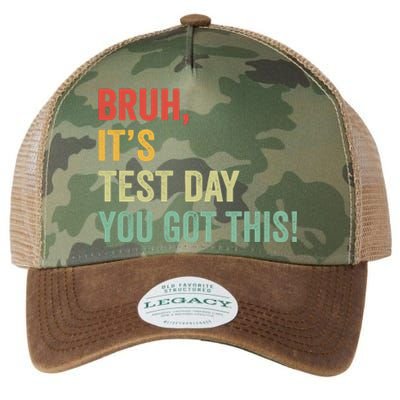 Bruh ItS Test Day You Got This Vintage Legacy Tie Dye Trucker Hat