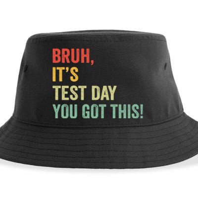 Bruh ItS Test Day You Got This Vintage Sustainable Bucket Hat