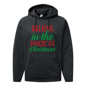 Believe In The Magic Of Christmas Pajama  Performance Fleece Hoodie