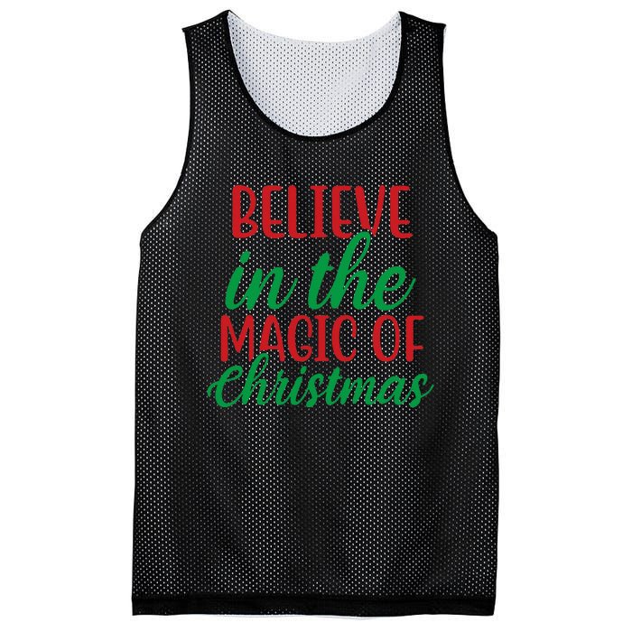 Believe In The Magic Of Christmas Pajama  Mesh Reversible Basketball Jersey Tank