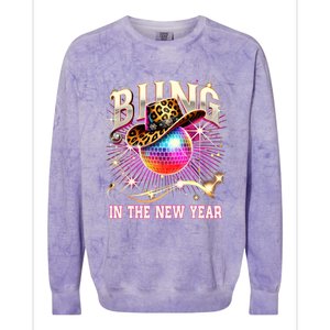 Bling In The New Year Disco Party Happy New Year 2025 Design Great Gift Colorblast Crewneck Sweatshirt