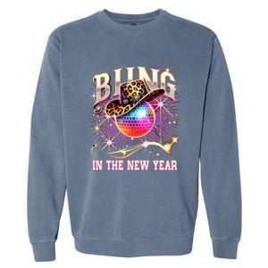 Bling In The New Year Disco Party Happy New Year 2025 Design Great Gift Garment-Dyed Sweatshirt