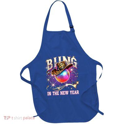 Bling In The New Year Disco Party Happy New Year 2025 Design Great Gift Full-Length Apron With Pockets