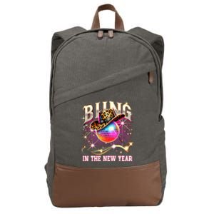 Bling In The New Year Disco Party Happy New Year 2025 Design Great Gift Cotton Canvas Backpack