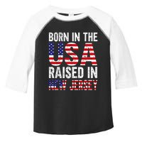 Born In The Usa Raised In New Jersey Toddler Fine Jersey T-Shirt