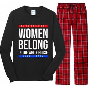 Belong In The White House Madam President Kamala Cute Gift Long Sleeve Pajama Set