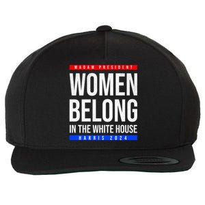 Belong In The White House Madam President Kamala Cute Gift Wool Snapback Cap