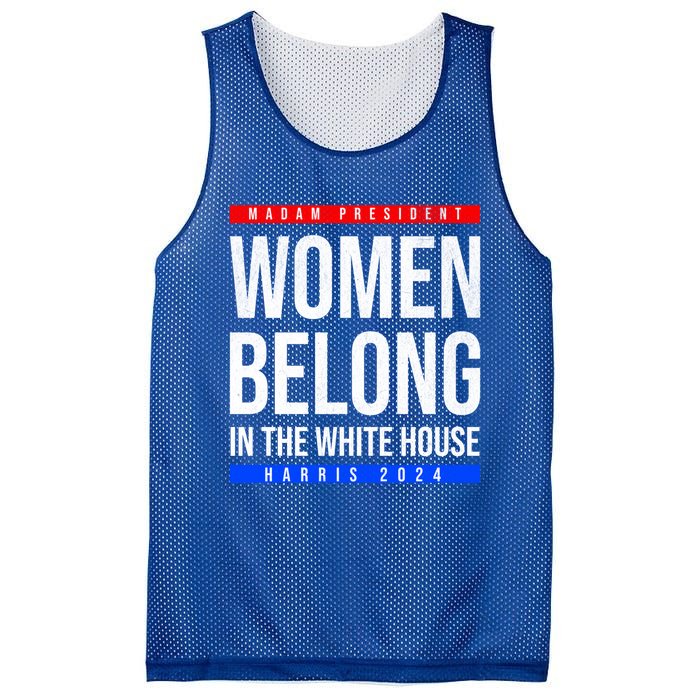 Belong In The White House Madam President Kamala Cute Gift Mesh Reversible Basketball Jersey Tank