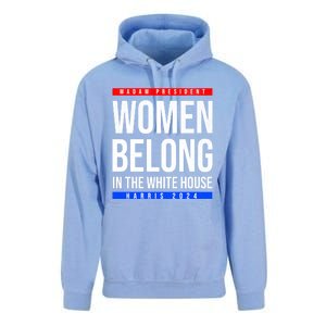 Belong In The White House Madam President Kamala Cute Gift Unisex Surf Hoodie